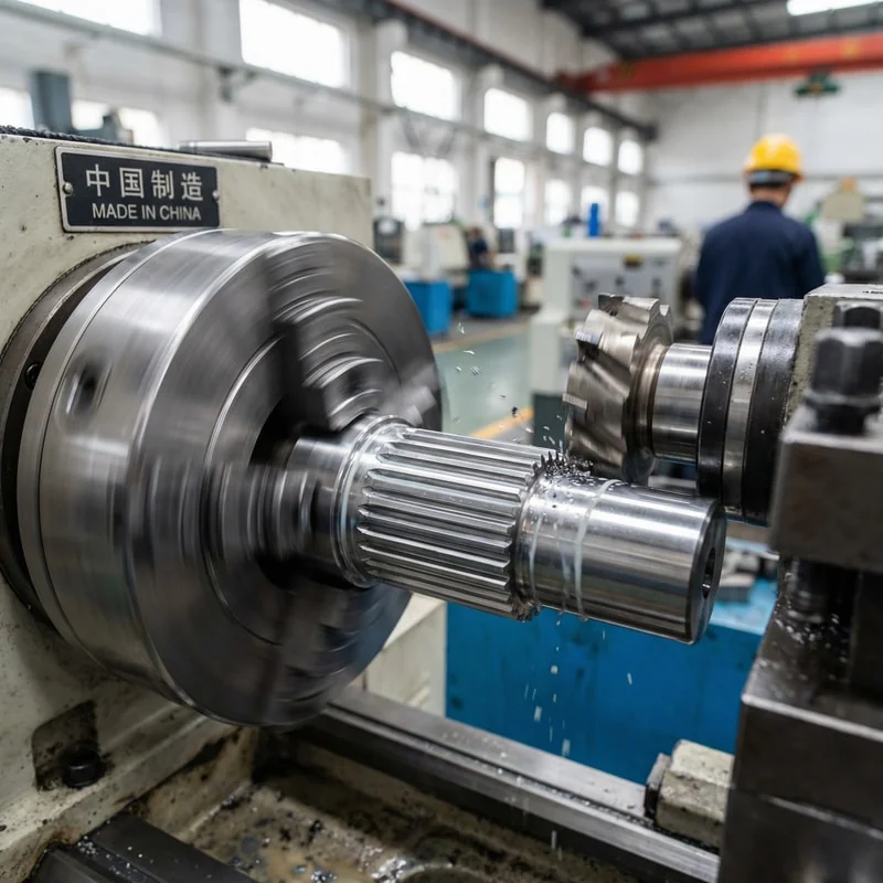 Spline machining operation