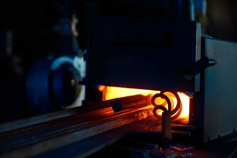 Induction hardening process for encoder shafts